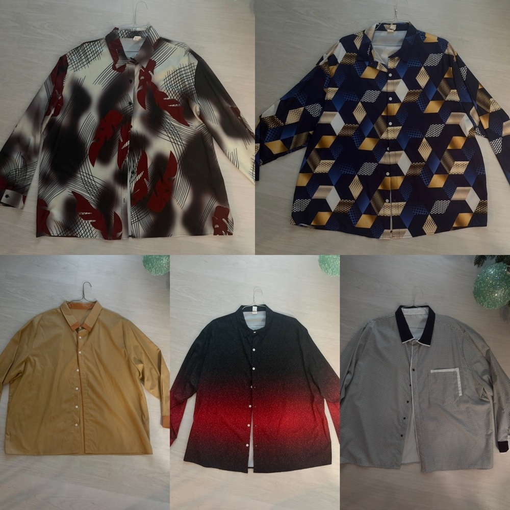 5XL set of five dress shirts. Good condition